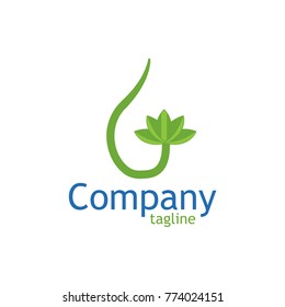 Eco Water drop leaf Logo design vector template. Natural mineral clear ecology water aqua Logotype. Green Energy concept icon.