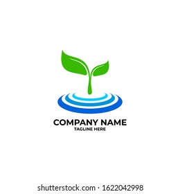 Eco Water Drop Logo Design