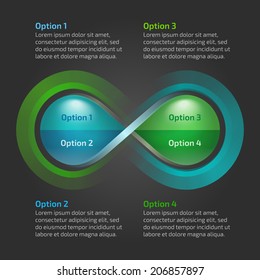 Eco Water Drop Nature Infinity Loop Infographic With Text