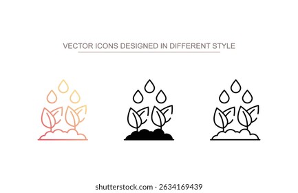 Eco Water icon design with white background stock illustration