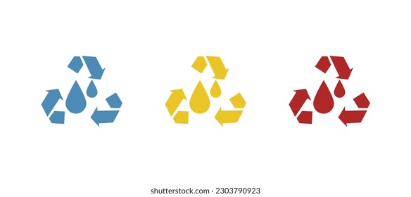 eco water icon, vector illustration