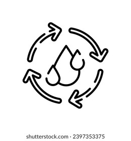 ECO Water icon in vector. Illustration