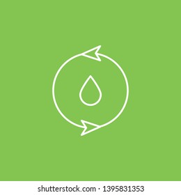 Eco, water icon - Vector. Simple element illustration from UI concept. Eco, water icon - Vector. Infographic concept vector illustration. on white background