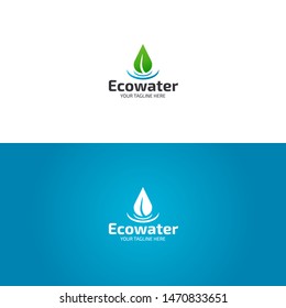 Eco Water Logo Design Template