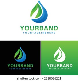 Eco Water Logo Design Template Creative design