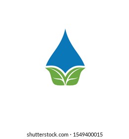 Eco water logo or icon vector design template
