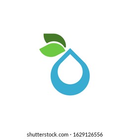 Eco water logo template vector icon design