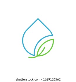 Eco water logo template vector icon design