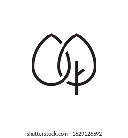 Eco water logo template vector icon design