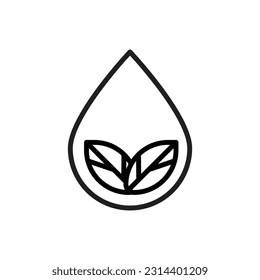 Ilustración de vectores de contorno de agua ecológica