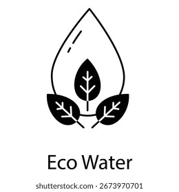 Eco Water Resource Vector Illustration Icon Design for Planet Conservation