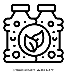 Eco water tank icon outline vector. Drink treatment. Clean cooler