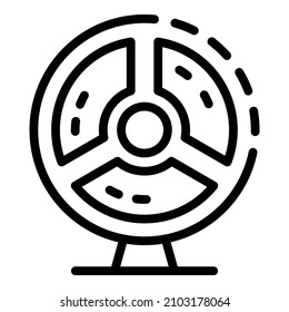 Eco water wheel icon. Outline eco water wheel vector icon for web design isolated on white background