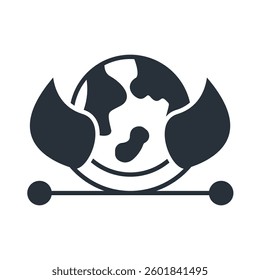 eco way icons isolated on White Background. Flat style design