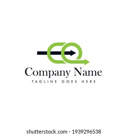 Eco way, letter E, C, O Logo Design