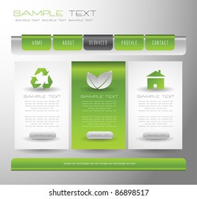 eco web design template easy to edit vector