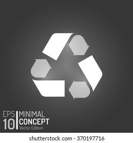 Eco Web Icons Design. Vector Elements. Minimal Isolated Recycle Illustration. EPS10