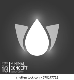 Eco Web Icons Design. Vector Elements. Minimal Isolated Flower Illustration. EPS10