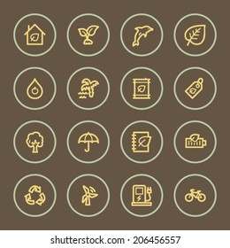 Eco web icons set, coffee series