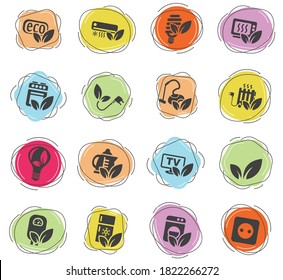 eco web icons for user interface design