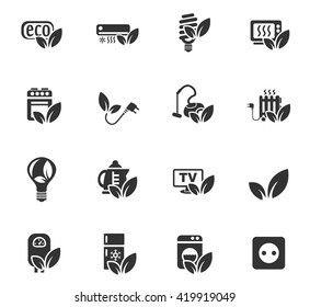 eco web icons for user interface design