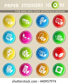 eco web icons for user interface design