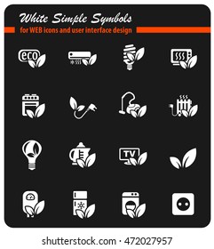 eco web icons for user interface design