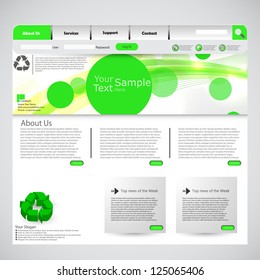 Eco website template with clean design