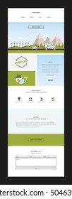 Eco website template with electric car vector illustration.Vector Design.