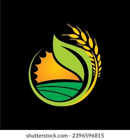vectores ecológicos de paisaje de trigo