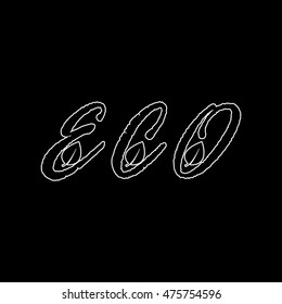 eco  - white vector icon