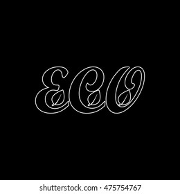 eco  - white vector icon