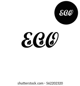 eco -  white vector icon