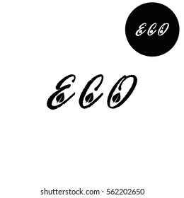eco -  white vector icon
