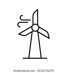 eco wind icon with white background vector stock illustration