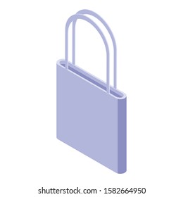 Eco woman bag icon. Isometric of eco woman bag vector icon for web design isolated on white background