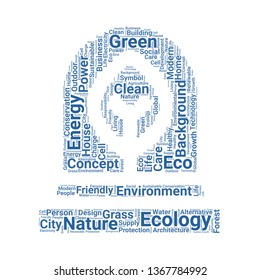 eco word cloud. tag cloud about eco