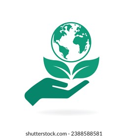 eco world friendly icon concept