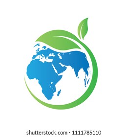 Eco World, Go Green Logo Vector