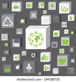 Eco world information graphics