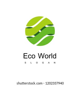 Eco World Logo Design Vector
