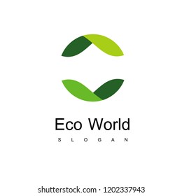 Eco World Logo Design Vector