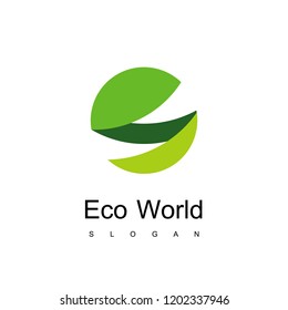 Eco World Logo Design Vector