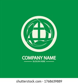 Eco World Nature Global Logo Design Template.World Globe Icon with Leaf Symbol around. Usable for Business, Nature, Environment, Science and Ecology Logos. Flat Vector Logo Design Template Element.