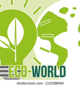 eco world planet earth light bulb