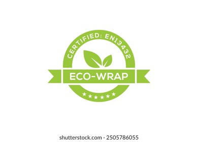 Eco wrap badge  design vector.