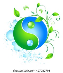 Eco yinyang. Vector ilustration