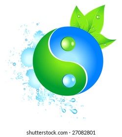 Eco yinyang. Vector ilustration