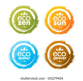 Elementos Eco Zen Organic Creative Circle Design Design. 