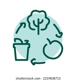 Eco zero production сolor line icon. Pictogram for web page.